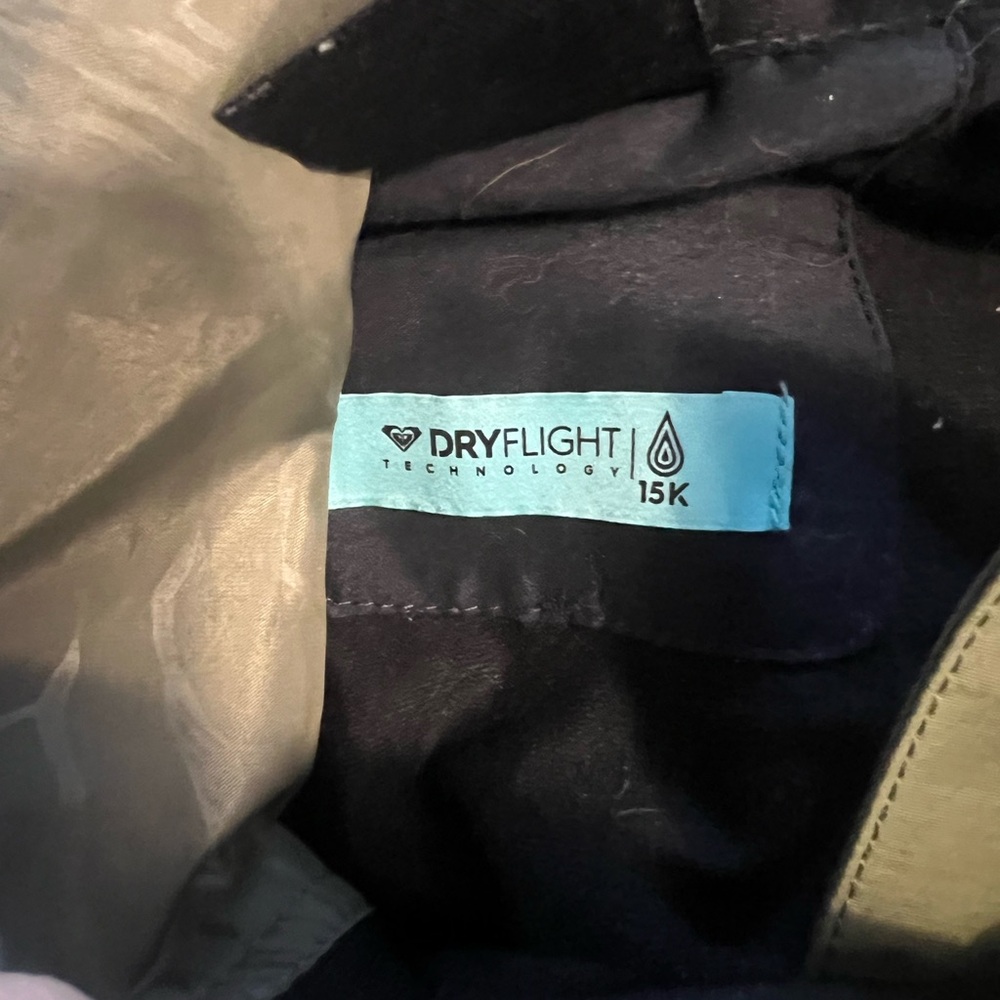 Roxy Rideout Green Ski or Snowboard Bib Pants - Picture 13 of 14